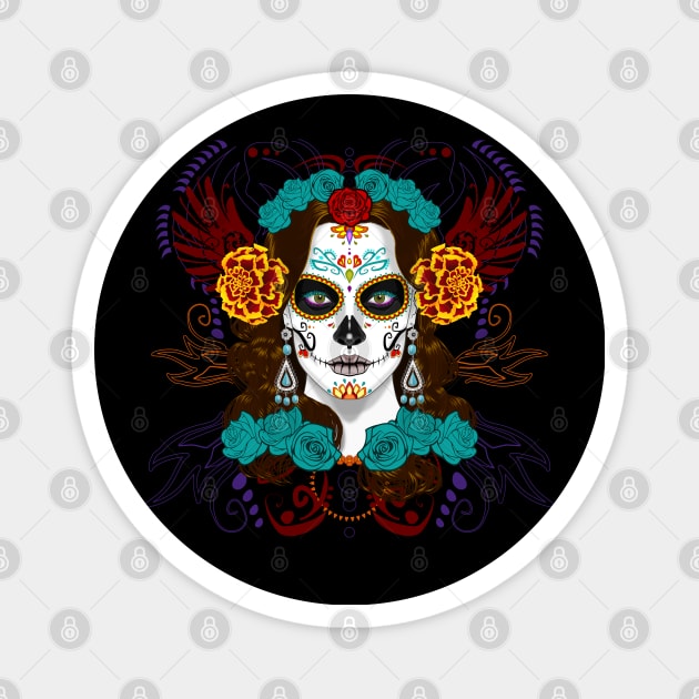 Day of Dead Catrina Face Magnet by RongWay